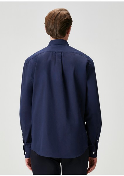 Comfort Fit Lacivert Gabardin Doku Gömlek indirimleri