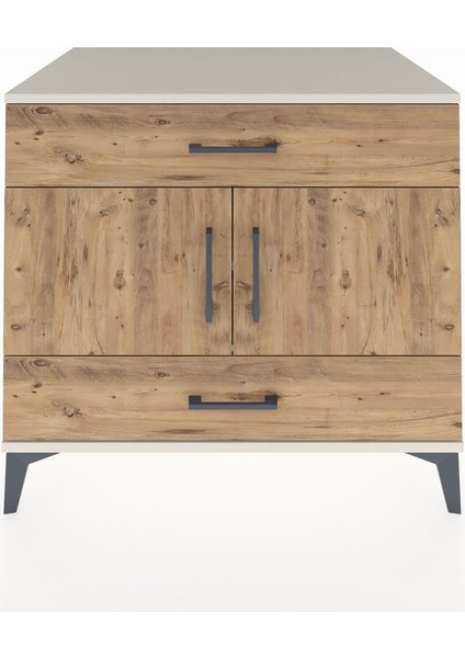 Kronos Şifonyer 2 Raflı 2 Çekmeceli 2 Kapaklı 88X59X80 Aytaşı-Çam