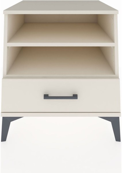 Kronos Komodin 2 Raflı Tek Çekmeceli 60X59X64 Aytaşı-Aytaşı