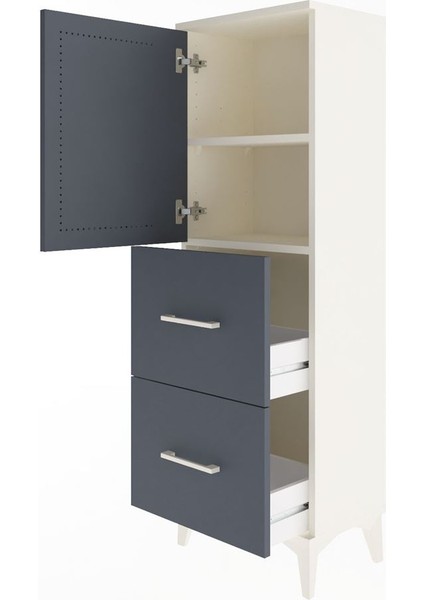 Arges Dolap 2 Raflı 2 Çekmeceli Tek Kapaklı 44X30X134 Aytaşı-Antrasit fırsatları