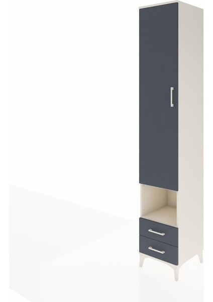 Hyperion Dolap 6 Raflı 2 Çekmeceli Tek Kapaklı 44X44X243 Aytaşı-Antrasit modelleri