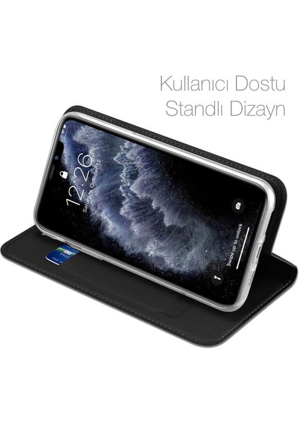 Dux Ducis iPhone 11 Pro 5.8inç Kılıf Kapaklı Flip Cover Kılıf Skinpro SERIES-(1903)