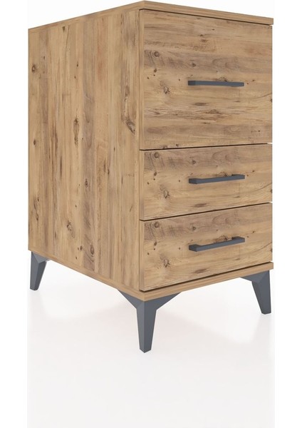 Kronos Komodin 3 Çekmeceli 44X59X80 Çam-Çam fiyatları