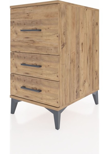 Kronos Komodin 3 Çekmeceli 44X59X80 Çam-Çam modelleri
