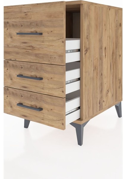 Kronos Komodin 3 Çekmeceli 44X59X80 Çam-Çam fırsatları