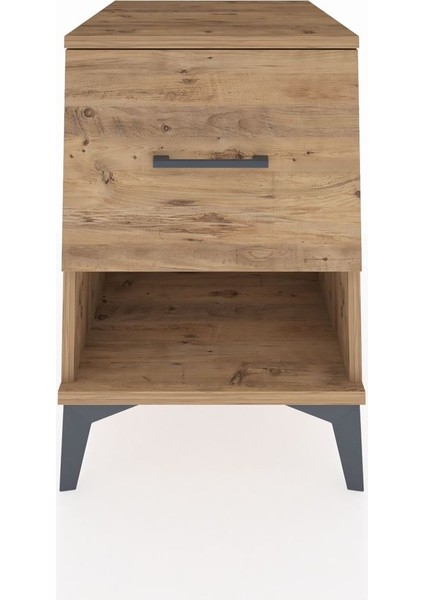 Kronos Komodin Tek Çekmeceli 44X59X64 Çam-Çam