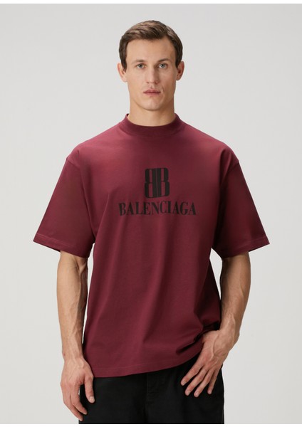 Nano Bb Bordo Logo Baskılı T-Shirt