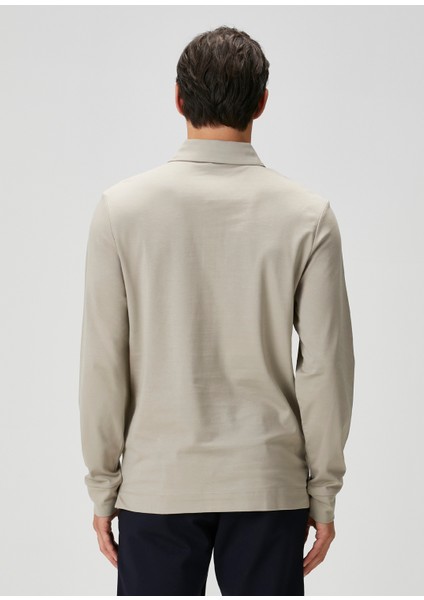 Bej Polo Yaka Sweatshirt indirimleri