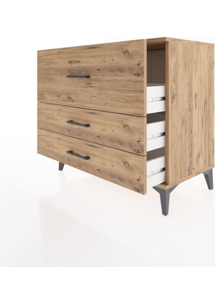 Hyperion Şifonyer 3 Çekmeceli 88X44X80 Çam-Çam fırsatları