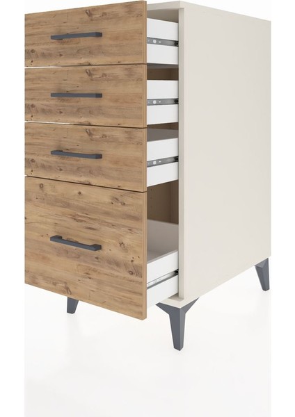 Kronos Komodin 4 Çekmeceli 44X59X96 Aytaşı-Çam fırsatları