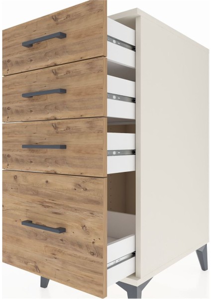 Kronos Komodin 4 Çekmeceli 44X59X96 Aytaşı-Çam indirimleri