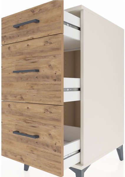 Kronos Komodin 3 Çekmeceli 44X59X96 Aytaşı-Çam indirimleri