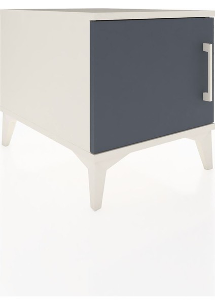 Kronos Komodin Tek Raflı Tek Kapaklı 44X59X48 Aytaşı-Antrasit fiyatları