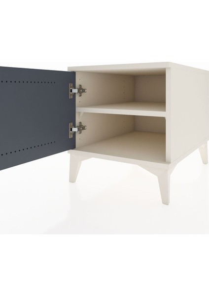 Kronos Komodin Tek Raflı Tek Kapaklı 44X59X48 Aytaşı-Antrasit indirimleri