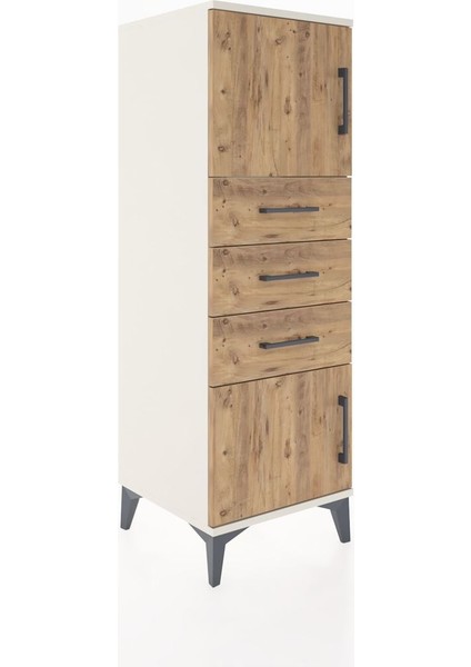 Hyperion Dolap Tek Raflı 3 Çekmeceli 2 Kapaklı 44X44X134 Aytaşı-Çam fiyatları