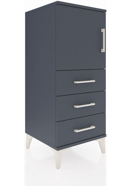 Hyperion Komodin 2 Raflı 3 Çekmeceli Tek Kapaklı 44X44X106 Antrasit-Antrasit fiyatları