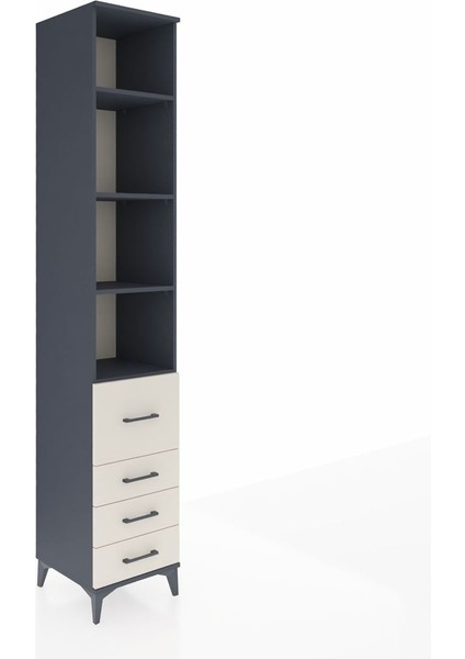Hyperion Dolap 4 Raflı 4 Çekmeceli 44X44X243 Antrasit-Aytaşı fiyatları