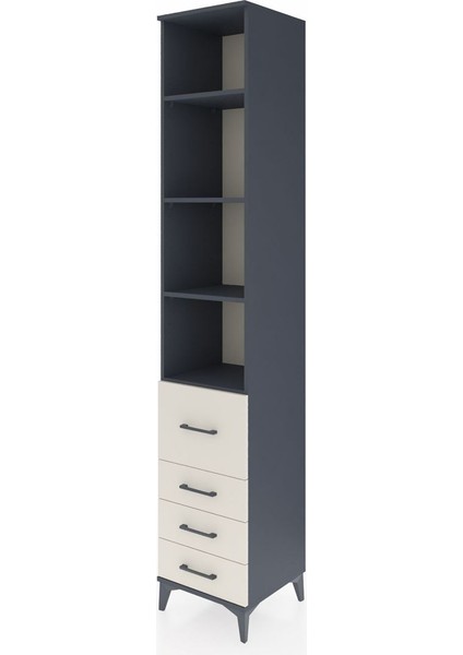 Hyperion Dolap 4 Raflı 4 Çekmeceli 44X44X243 Antrasit-Aytaşı modelleri