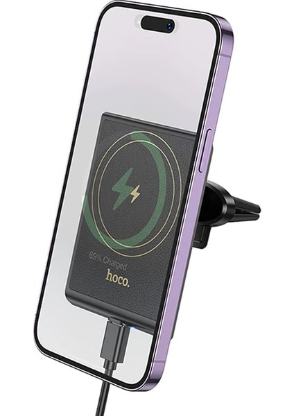 Hoco HW19 Klima Havalandırma Bölmesi Wireless Kablosuz Hızlı Şarj Araç Telefon TUTUCU-(1903) fırsatları