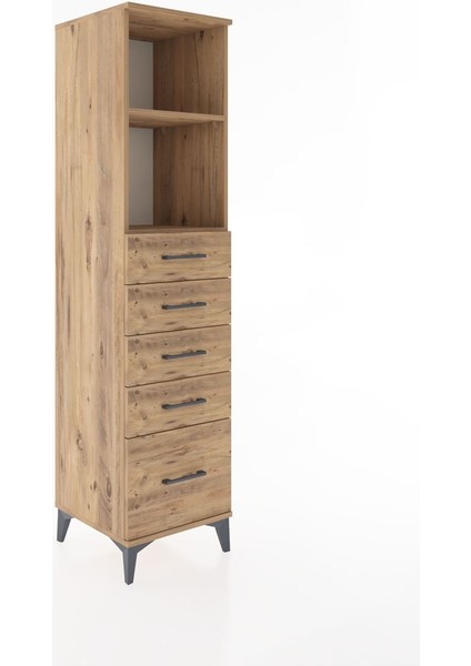 Hyperion Dolap 2 Raflı 5 Çekmeceli 44X44X182 Çam-Çam fiyatları