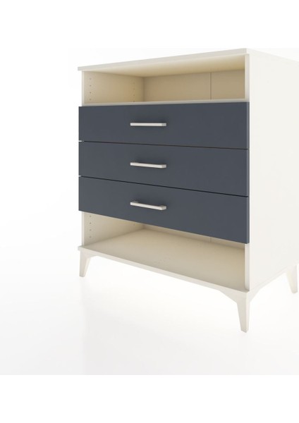 Hyperion Şifonyer Tek Raflı 3 Çekmeceli 88X44X96 Aytaşı-Antrasit modelleri