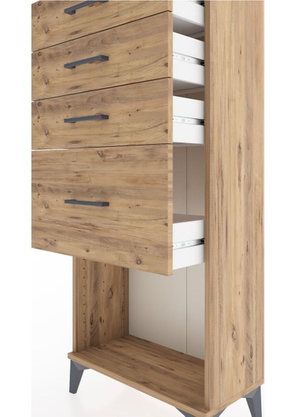 Hyperion Dolap 4 Çekmeceli 60X44X134 Çam-Çam indirimleri