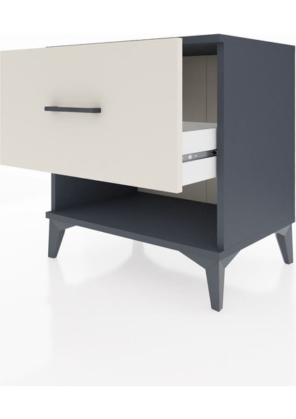 Hyperion Komodin Tek Çekmeceli 60X44X64 Antrasit-Aytaşı fırsatları