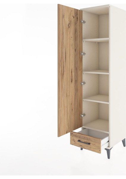 Hyperion Dolap 4 Raflı Tek Çekmeceli Tek Kapaklı 44X44X182 Aytaşı-Çam fırsatları