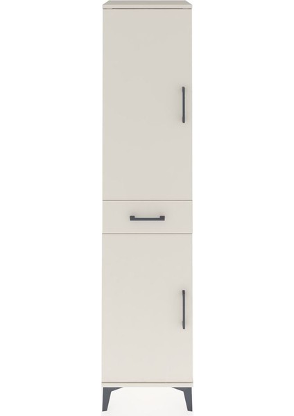 Hyperion Dolap 4 Raflı Tek Çekmeceli 2 Kapaklı 44X44X195 Aytaşı-Aytaşı