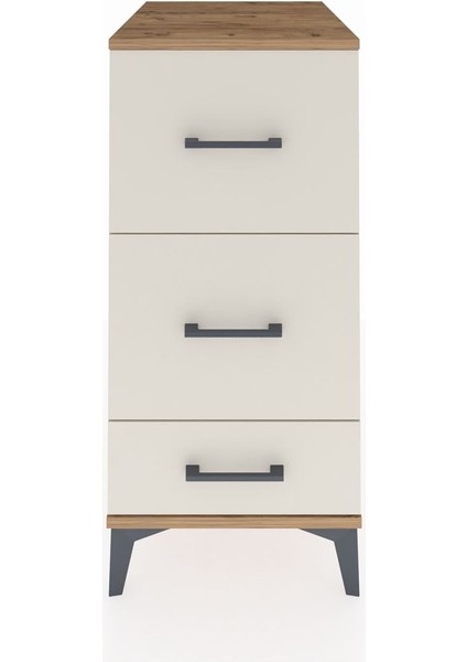 Kronos Komodin 3 Çekmeceli 44X59X96 Çam-Aytaşı
