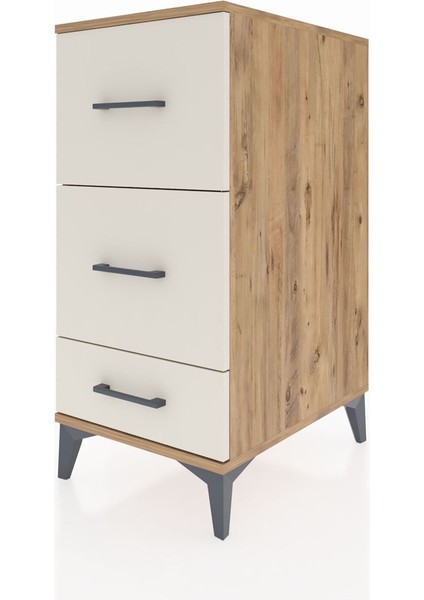 Kronos Komodin 3 Çekmeceli 44X59X96 Çam-Aytaşı modelleri