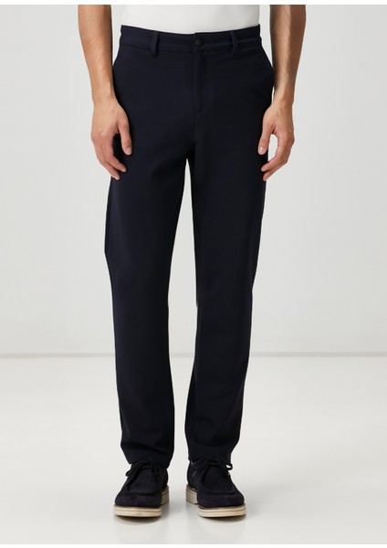 Slim Fit Lacivert Örme Chino Pantolon fiyatları