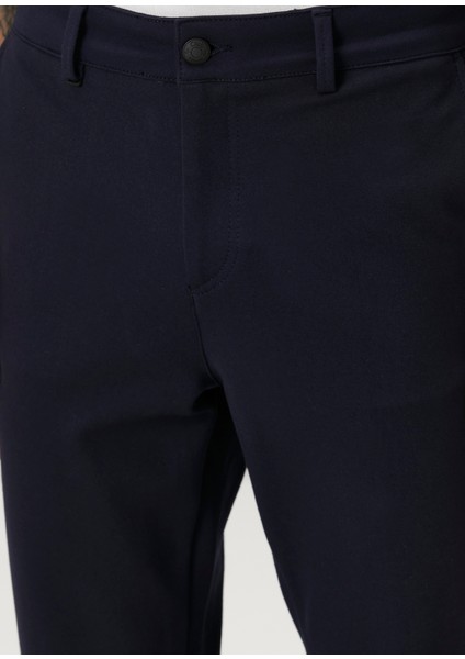 Slim Fit Lacivert Örme Chino Pantolon fırsatları