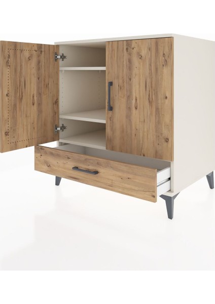 Kronos Şifonyer 3 Raflı Tek Çekmeceli 2 Kapaklı 88X59X96 Aytaşı-Çam fırsatları