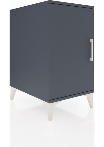 Kronos Komodin 2 Raflı Tek Kapaklı 44X59X80 Antrasit-Antrasit fiyatları