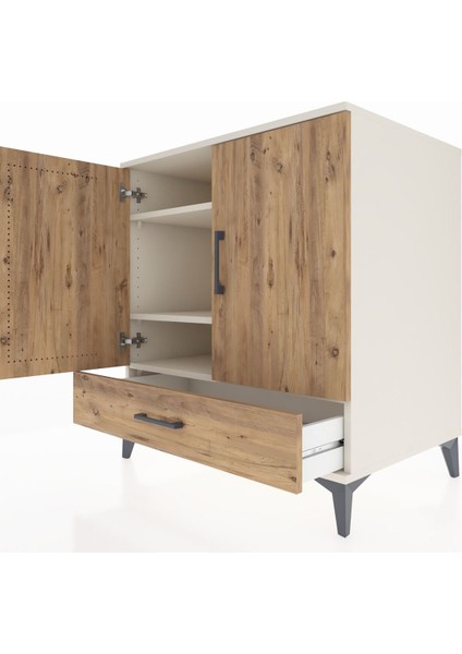 Kronos Şifonyer 3 Raflı Tek Çekmeceli 2 Kapaklı 88X59X96 Aytaşı-Çam indirimleri