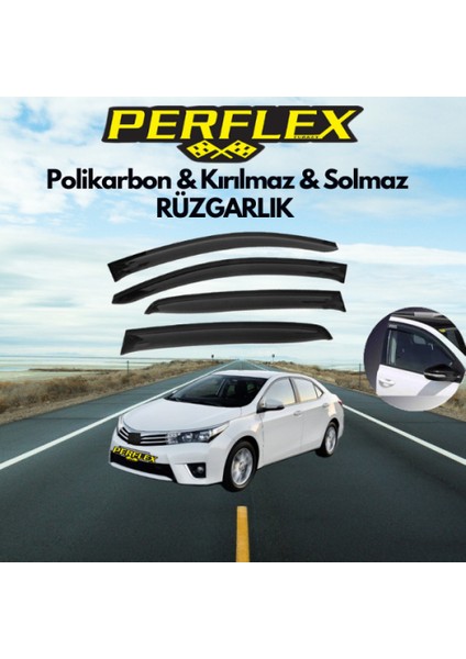 Perflex Polikarbon Kırılmaz Rüzgarlık V2 Mugen Toyota Corolla 2013+