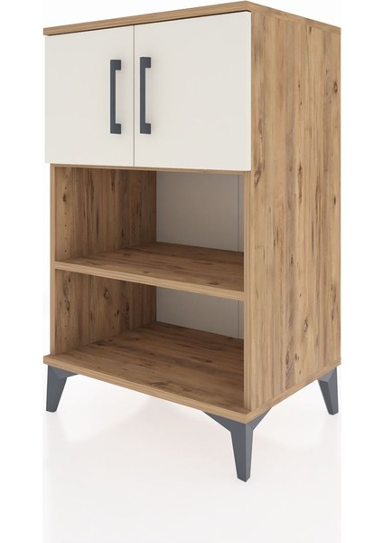 Hyperion Komodin 2 Raflı 2 Kapaklı 60X44X96 Çam-Aytaşı modelleri