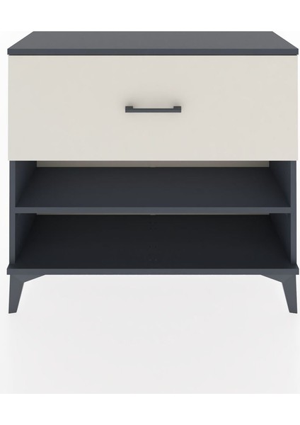Arges Şifonyer Tek Raflı Tek Çekmeceli 88X30X80 Antrasit-Aytaşı