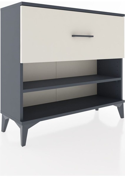 Arges Şifonyer Tek Raflı Tek Çekmeceli 88X30X80 Antrasit-Aytaşı fiyatları