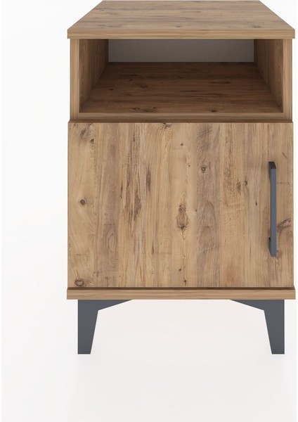 Hyperion Komodin Tek Raflı Tek Kapaklı 44X44X64 Çam-Çam