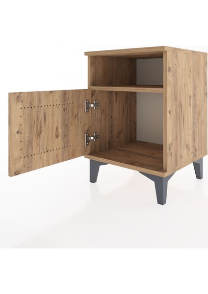 Hyperion Komodin Tek Raflı Tek Kapaklı 44X44X64 Çam-Çam fırsatları