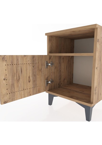 Hyperion Komodin Tek Raflı Tek Kapaklı 44X44X64 Çam-Çam indirimleri