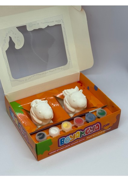 Boyanabilir Capybara Figür Boyama Seti Doğal Malzeme