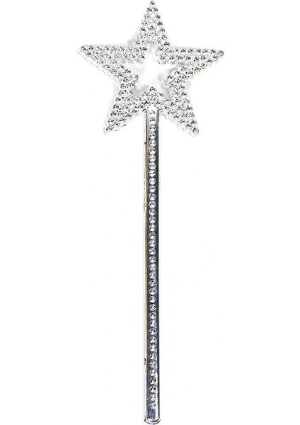 Yıldız Model Peri Asası Melek Asası Prenses Asası Metalize Gümüş Renk