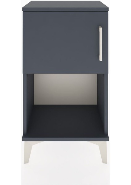 Arges Komodin 2 Raflı 2 Çekmeceli Tek Kapaklı 44X30X80 Antrasit-Antrasit fiyatları