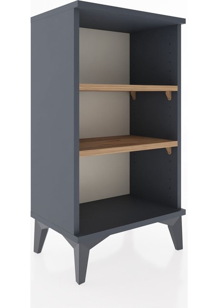 Arges Komodin Tek Raflı Tek Çekmeceli 44X30X80 Antrasit-Çam fırsatları