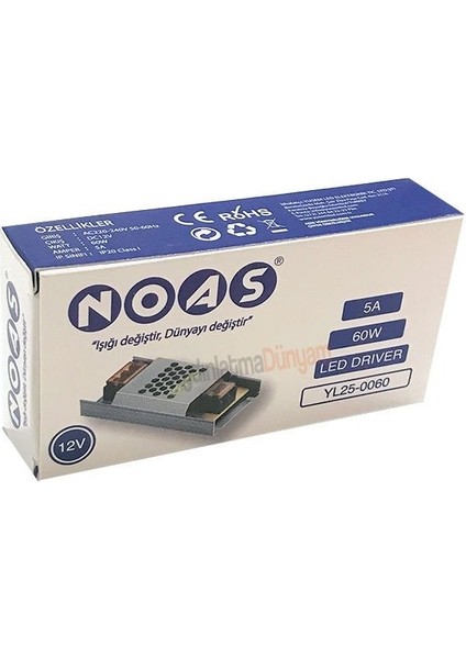4040 Şerit LED 5 Metre 3200K Gün Işığı ( YL40-4001 ) + Noas 5 Amper 60 Watt Süper Slim LED Trafo fiyatları