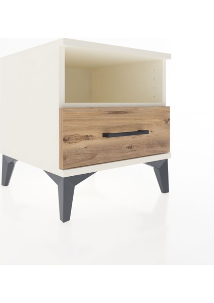 Hyperion Komodin Tek Raflı Tek Çekmeceli 44X44X48 Aytaşı-Çam fiyatları