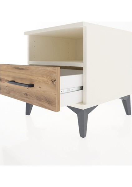 Hyperion Komodin Tek Raflı Tek Çekmeceli 44X44X48 Aytaşı-Çam fırsatları